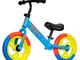 Zixin Kid Prima Bicicletta, Equilibrio Allenamento Bicicletta, Pneumatici Colorati, Liscio...