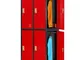 Armadio spogliatoio 3B2A armadio metallico bloccabile 6 scomparti lamiera d'acciaio 185 cm...