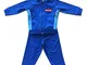 Moncler junior tuta completo coordinato felpa + pantaloni da bambino 9/12 mesi blu