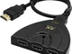 Goldoars HDMI Switch 4K 3 in 1 out Alta Velocità HDMI Switcher Supporta 4K Full HD1080p 3D...