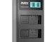 ayex Caricatore USB doppio per batterie Nikon agli ioni di litio tipo EN-EL 14, ricarica t...