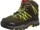 CMP Kids Rigel Mid Trekking Shoe WP, Scarpe da Arrampicata Alta Unisex-Bambini, Verde (Oli...