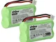 vhbw 2x batteria compatibile con Siemens Gigaset AL110, AL110 Duo, AL110 Trio, AL110a, AL1...