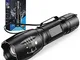 Torcia UV LETION, luce nera UV 2 in 1 con riflessione 500LM & modalità impermeabile 4 per...