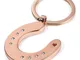 TROIKA KR14-30/RG - Portachiavi a ferro di cavallo con cristalli Swarovski® – Oro rosa luc...