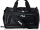 Fila Cypress Small Sport Duffel Bag, Sacca da viaggio Unisex-Adulto, nero/grigio, Taglia u...