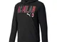 PUMA Stagione 20/21 AC Milan ftblCore Wording Hoody, Pullover Uomo, Black-Tango Red, M