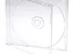 Dragon Trading®, custodie singole per CD/DVD, 10,4 mm, con vassoio trasparente, confezione...