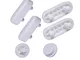 Saniplast 2FSE503702 Set Paracolpi per Sedili WC, Bianco, 4.7x1.8x1.7 cm, 6 unità