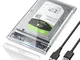 POSUGEAR Case HDD 2.5 SATA USB 3.0, Case Hard Disk Esterno per SATA III 7mm/9.5mm SSD HDD,...