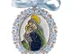 Medaglia per culla o passeggino di Vergine con Bambino in Argento Bilaminato, disponibile...