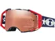 Oakley Maschera Mx Troy Lee Designs Airbrake Blu-Rosso-Bianco (Default, Rosso)
