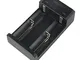 Festnight Caricabatterie intelligente USB Due slot Caricabatterie indipendente portatile 1...