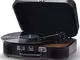 Giradischi, Bluetooth Giradischi Vintage Lettore di vinile LP 3 velocità 33/45/78 RPM con...