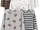 Simple Joys by Carter's Baby - Confezione da 5 body a maniche lunghe ,Bears/Animals Green/...