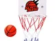 Aeebuy - Mini canestro da basket per bambini, con supporto e palline