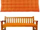 Jemidi Cuscino per panchina, 120 cm x 40 cm x 4 cm, cuscino per panchina da giardino, cusc...