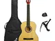 3rd Avenue Pacchetto con Chitarra Classica di Dimensioni Standard, con Corde in Nylon, Cus...
