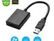 Yizhet Adattatore da USB 3.0 a HDMI, Adattatore da USB a HDMI USB 3.0/2.0 a HDMI Video HD...