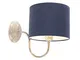 QAZQA Applique con paralume combi - Classico - Tessuto,Acciaio - Beige/Blu - Cilindro Max....