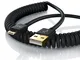 Primewire - 1m Cavo Micro USB per Carica Rapida a Spirale - Particolarmente Resistente - C...