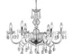 Lampadario In Vetro Cristallo Con 6 Punti Luce, Lampadine LED, Gocce Decorative, Ideale Pe...