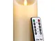 Da by Candele LED, Fiamma LED Lampeggiante 15 cm, 300 Ore di Candele Senza Fiamma con Tele...