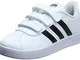 adidas VL Court 2.0 Cmf C, Scarpe da Tennis, Bianco (Ftwwht/Cblack/Ftwwht 000), 28 EU