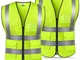 Gilet di Sicurezza,(2 pezzi)Gilet multi-tasche di Sicurezza Antinfortunistici Alta Visibil...