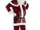 Shoperama - Costume da Babbo Natale, da uomo, 9 pz