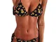 Yutdeng Costume da Bagno Donna 2 Pezzi Bikini Sets Triangolo Push Up Reggiseno Imbottito S...