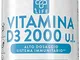 VITAMINA D3 Pura 2000 UI PiuLife® ● 200 Compresse ad Elevata Concentrazione, Integratore V...