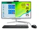 Acer Aspire C24-320 Computer Fisso All in One, Pc Desktop con Processore AMD A9 A9-9425, R...