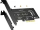 SupaGeek M.2 PCIe SSD to PCIe Express 3.0 x4 Adattatore - Supporta M2 NGFF PCI-e 3.0, 2.0...