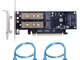 chenyang M.2 SSD NGFF a SATA & NVME a PCI-E X16 & MSATA a SATA 3 in 1 PCI Express adattato...