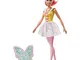 Barbie Dreamtopia Bambola Tema Caramelle Colorate con Capelli e Ali Rosa, Giocattolo per B...