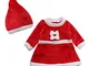 Le SSara 2pcs Dress Cosplay Inverno del Bambino di Natale Neonato Costume Hat Outfit (18-2...
