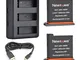 Newmowa Rechargeable Batteria (confezione da 2) and Rapid 3-Channel Caricatore per DJI OSM...