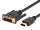 Rankie Cavo HDMI su DVI (24+1 Dual Link), CL3, Bi-Direzionale, 1080P, 3m, Nero