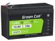 Green Cell® Batteria LiFePO4 (7 Ah, 12,8 V, 89,6 Wh) al litio fosfato 12 V impianto fotovo...