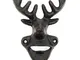 Sungmor Vintage Deer Head Shape 15.5CM Apribottiglie in ghisa Resistente Adatto per Bottig...