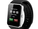 CFZC smart watch Bluetooth con slot per scheda SIM, fotocamera, per iPhone 5S / 6 / 6S e A...