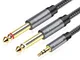 [3M]Cavo Jack Mono 3.5 a 6.3 3M, POSUGEAR Nylon intrecciato 3.5mm Maschio a Doppio 6.35mm...