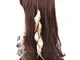 Fodattm - Extension per capelli da donna fatte a mano, stile hippie e boho-chic, con ferma...