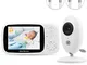 XF808 3,5 pollici Wireless Video Baby Monitor a lungo raggio, temperatura ambiente, displa...