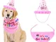 NATUCE Dog Birthday Bandana Sciarpe e Cappello Buon Compleanno Carino Partito per Cani Pet...