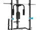 Capital Sports Half Rack Inclusor Butterfly Stazione Multifunzione Allenamento (Cavi Incro...