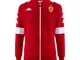 Kappa Alvenon 3 AS Monaco - Giacca con cappuccio per bambini, rosso/bianco, 8Y