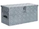 vidaXL Cassetta in Alluminio 61,5x26,5x30 cm Argento Organizer Porta Utensili