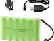 Hootracker 7.2V 2400mAh Ni-MH AA Rechargeable Battery Pack with SM-2P 2Pin Plug And USB Ch...